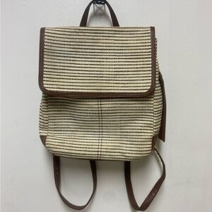 Fossil backpack purse with Tan Zipper